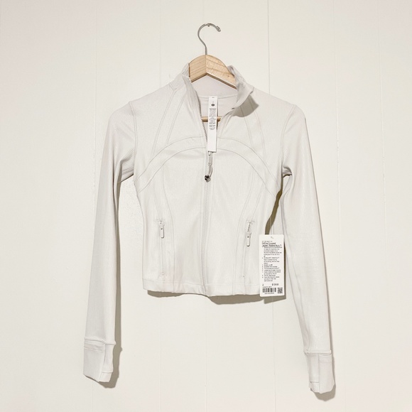 lululemon athletica Jackets & Blazers - Lululemon Cropped Define Jacket Ribbed Nulu Bone NWT